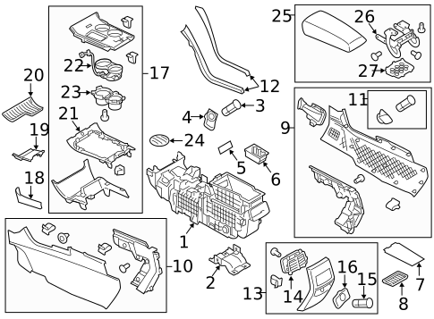 Front Console for 2012 Ford Edge #0