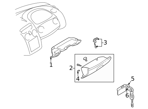Glove Box for 2001 Chrysler Sebring #1