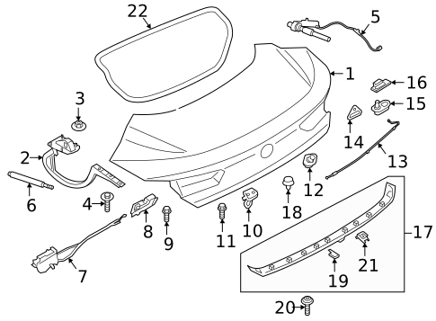 Lid & Components for 2024 BMW M8 #1