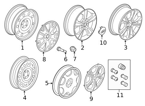 Wheels & Trim for 2016 Ford Escape #0