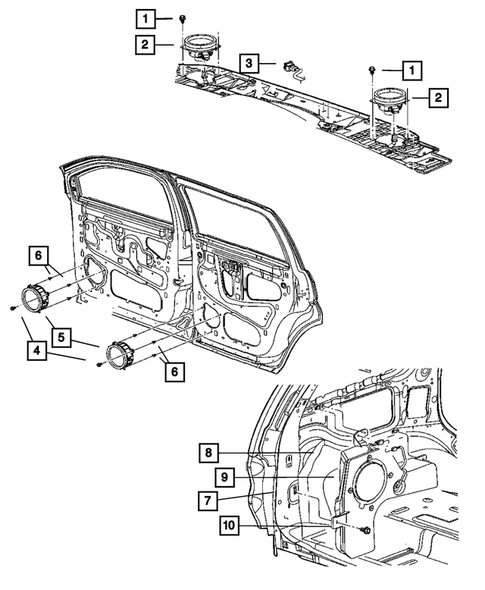 Radio, Antenna, and Speakers for 2005 Dodge Durango #2