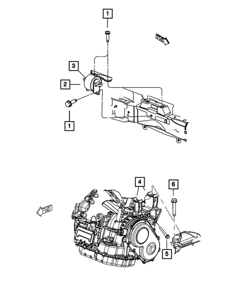 Engine Mounting for 2008 Chrysler Sebring #1
