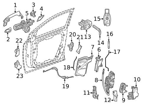 Lock & Hardware for 2015 Mercedes-Benz ML400 #5