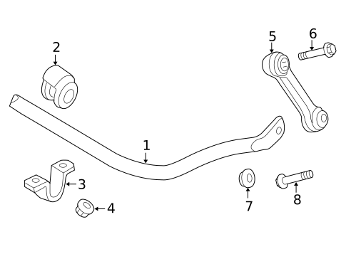 Stabilizer Bar & Components for 2017 Audi A4 Quattro #0