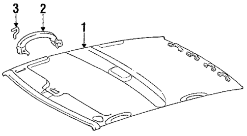 Interior Trim - Roof for 1994 Toyota Camry #1