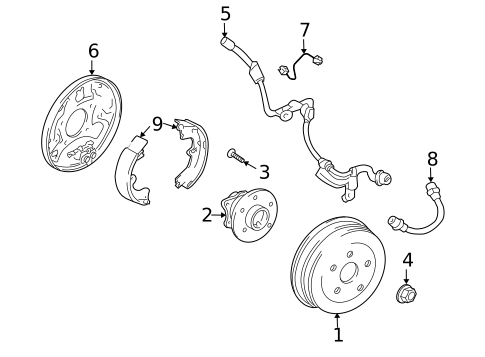 Brake Components for 2006 Toyota Matrix #3