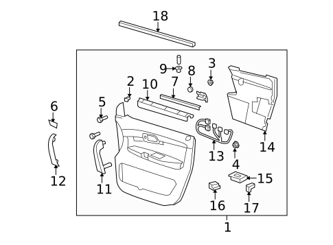 Interior Trim - Front Door for 2009 Saturn Outlook #0
