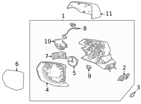 Mirrors for 2021 Cadillac Escalade #0