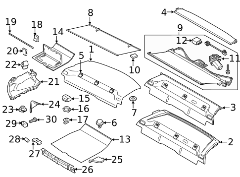 Interior Trim - Rear Body for 2017 Volvo S60 Cross Country #0