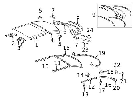 Glass & Hardware - Back for 2012 Lexus IS350 #1