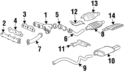 Exhaust Components for 1996 Chevrolet Beretta #0