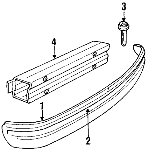 Bumper & Components - Front for 1995 Chrysler LHS #0