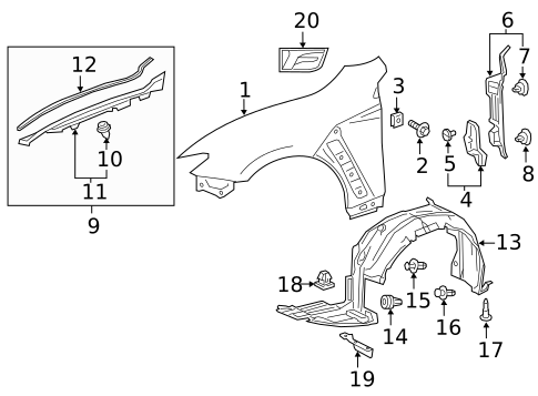 Fender & Components for 2025 Lexus RC F #0