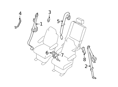 Seat Belt for 2009 Nissan Armada #0