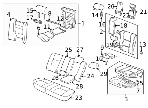 Rear Seat Components for 1999 Saab 9-3 #0