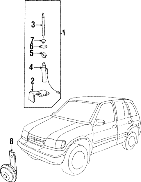Horn for 1996 Kia Sephia #0