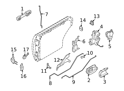 Lock & Hardware for 2004 INFINITI M45 #1