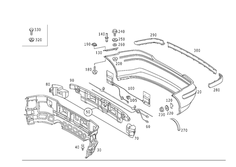 Rear Bumper for 1999 Mercedes-Benz SLK 230 #0