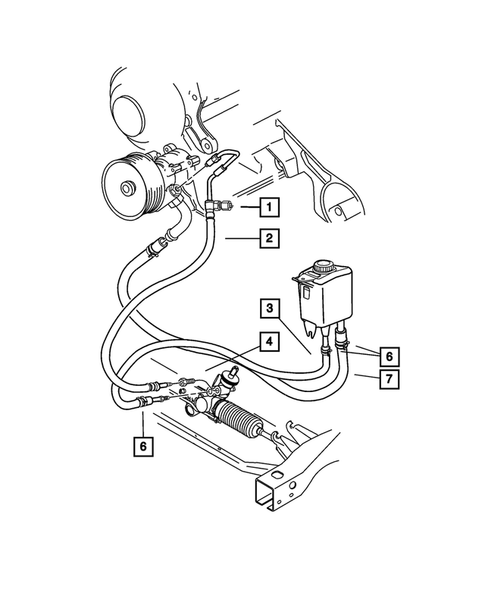 Power Steering Hoses for 2001 Dodge Dakota #2