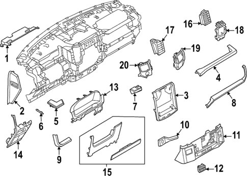 Instrument Panel Components for 2023 Ford F-150 Lightning #0