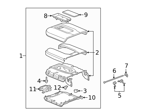 Center Console for 2023 Chevrolet Silverado 3500 HD #2