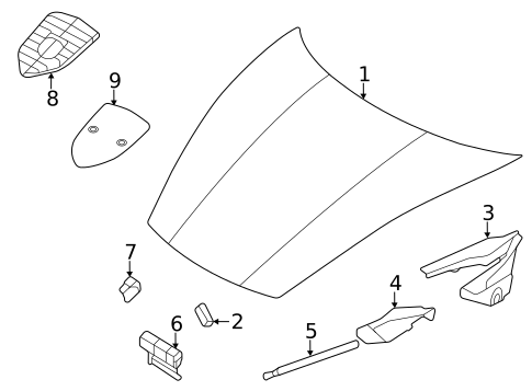 Hood & Components for 2022 Porsche Taycan #0