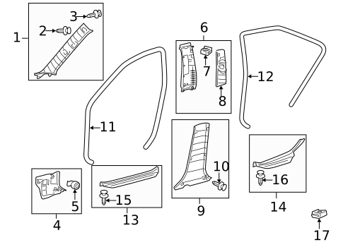 Interior Trim - Pillars for 2008 Toyota Camry #0
