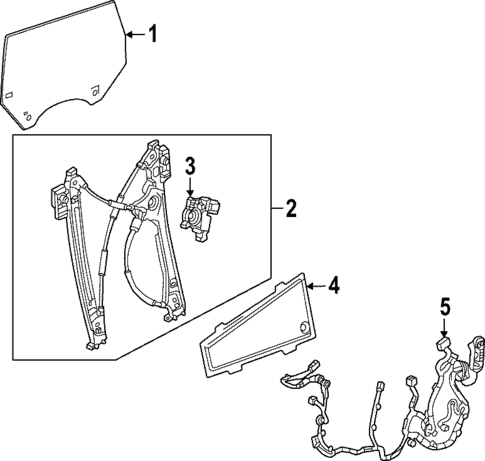Glass - Front Door for 2023 GMC Hummer EV Pickup #0