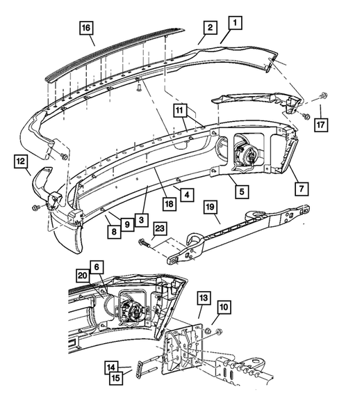 Front Bumper and Fascia for 2004 Dodge Ram 2500 #0