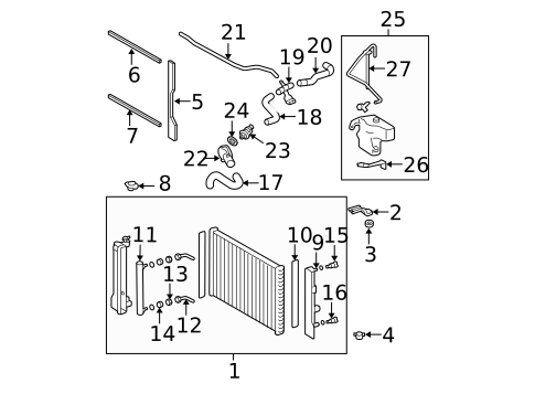 Radiator & Components for 2011 Toyota Corolla #0