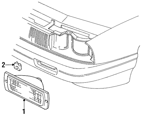 Park & Signal Lamps for 1992 Buick Regal #0