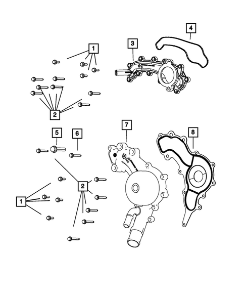 Water Pump and Related Parts for 2017 Chrysler 300 #0