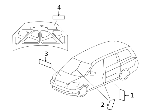 Labels for 2005 Honda Odyssey #0