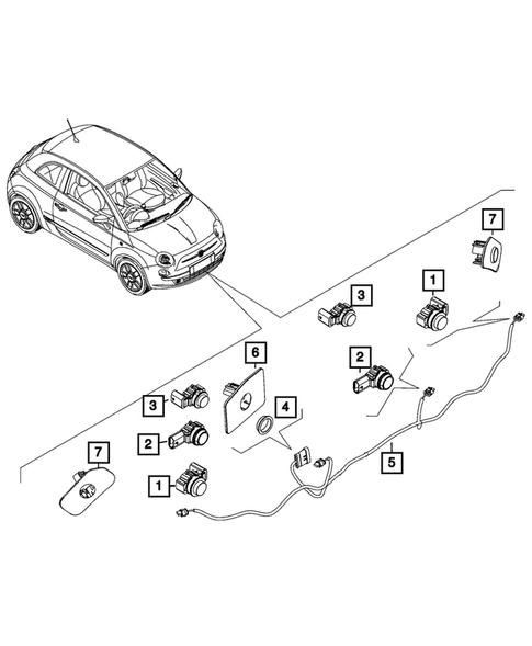 Wiring, Body and Accessories for 2024 Fiat 500E #1