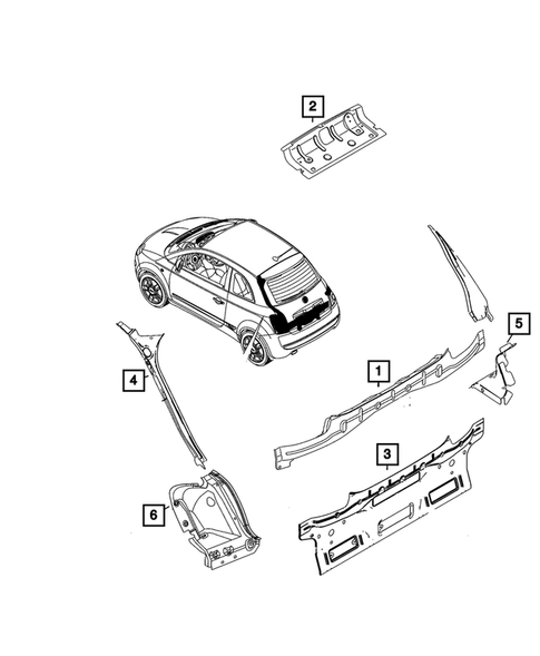 Aperture Panel, Pillar Supports and Cab Back for 2024 Fiat 500E #3