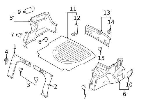 Interior Trim - Rear Body for 2020 Hyundai Elantra #2