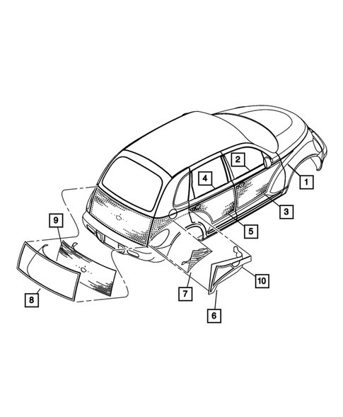 Moldings and Ornamentation for 2003 Chrysler PT Cruiser #1