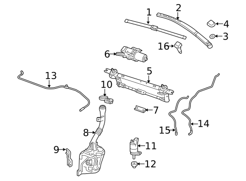 Wiper & Washer Components for 2012 Chevrolet Equinox #0