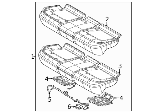 Rear Seat Components for 2023 Kia EV6 #4