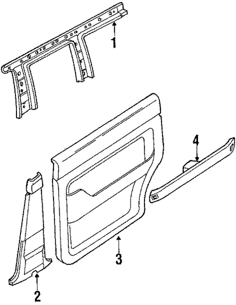 Interior Trim for 1991 Mazda MPV #1
