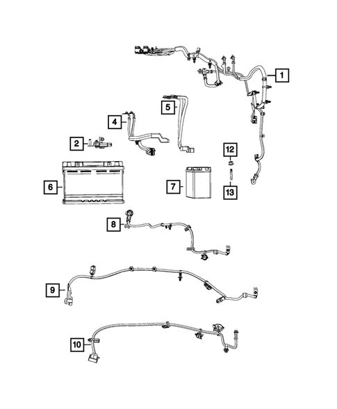 Battery, Battery Tray and Cables for 2018 Jeep Wrangler #4