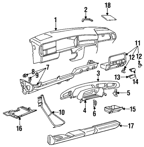 Instrument Panel for 1996 Volkswagen Jetta #0