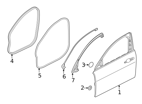 Door & Components for 2020 Jaguar F-Pace #2