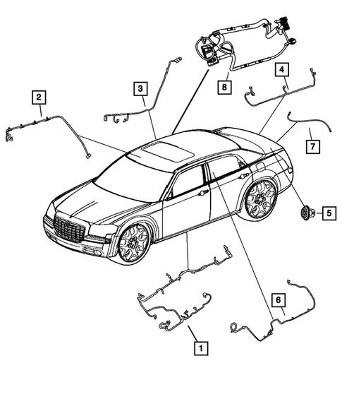 Wiring-Body and Accessories for 2009 Dodge Charger #1