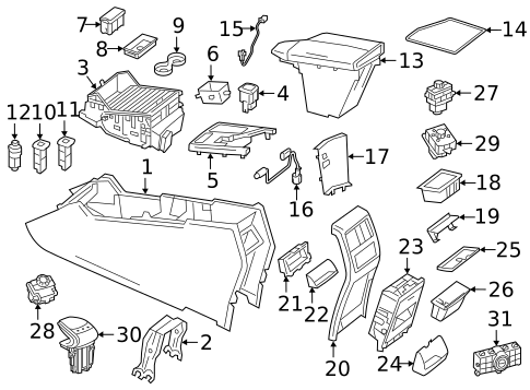 Console for 2018 Mercedes-Benz GLE550e #0
