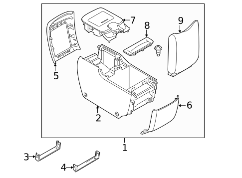 Rear Console for 2015 INFINITI QX80 #0