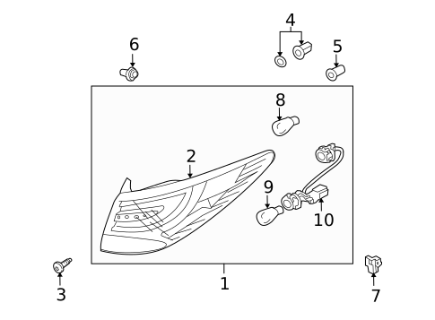 Tail Lamps for 2012 Hyundai Tucson #0