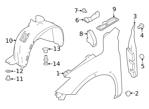 Fender & Components for 2019 INFINITI QX30 #0