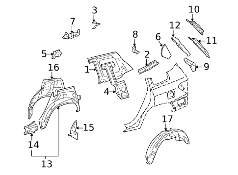 Inner Structure for 2013 Toyota Highlander #1