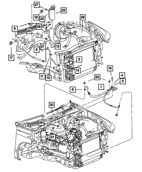 Air Conditioner and Heater Plumbing for 2003 Dodge Dakota #0